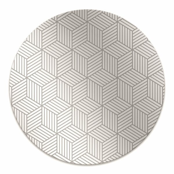 Office chair mat 3D cubes pattern