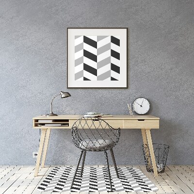 Office chair floor protector Herringbone pattern