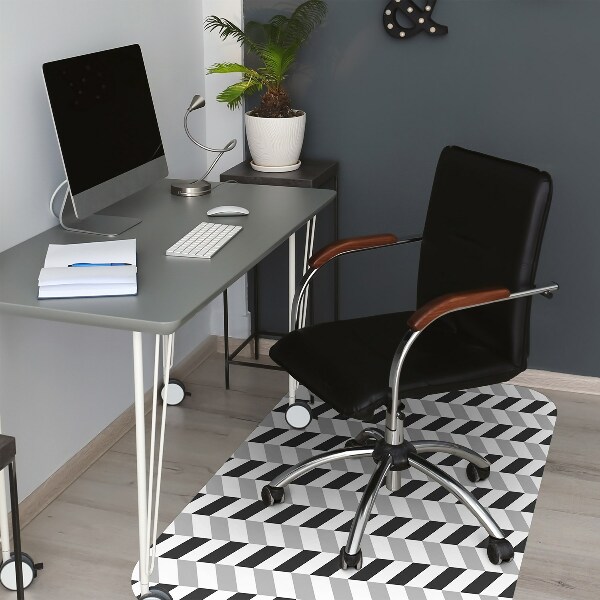 Office chair floor protector Herringbone pattern