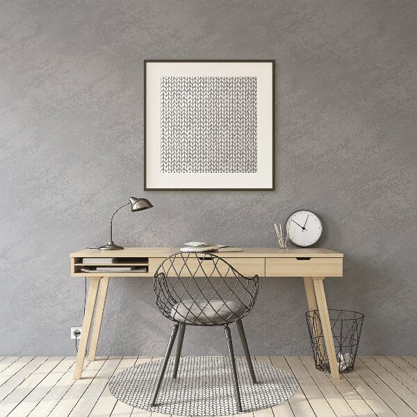 Office chair floor protector Herringbone pattern