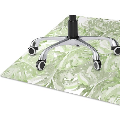 Office chair mat Monstera leaves