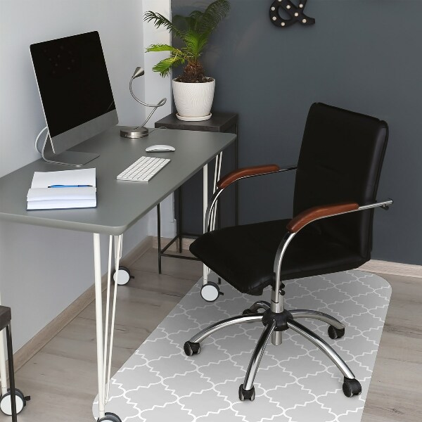 Office chair mat Moroccan pattern