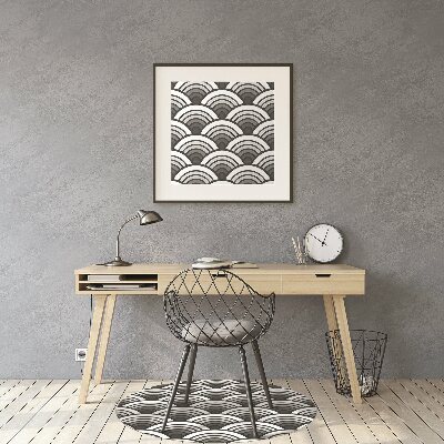 Office chair mat Scallop ombre