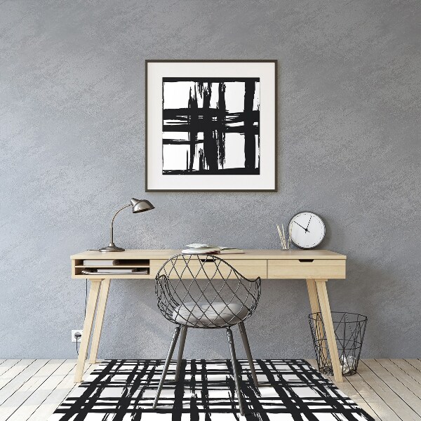 Computer chair mat Plaid pattern