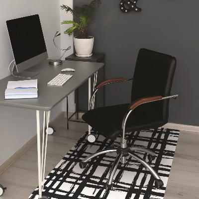 Computer chair mat Plaid pattern