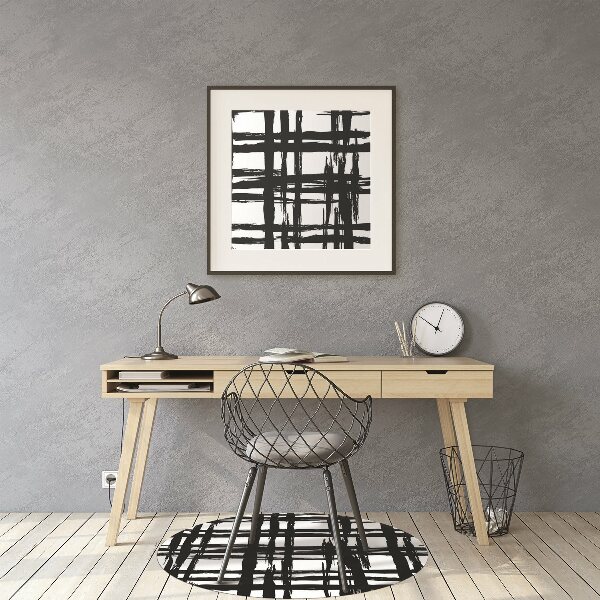 Computer chair mat Plaid pattern