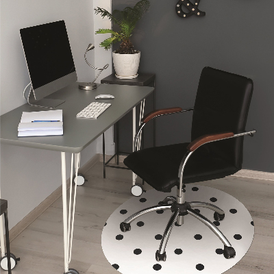 Desk chair mat Black dots