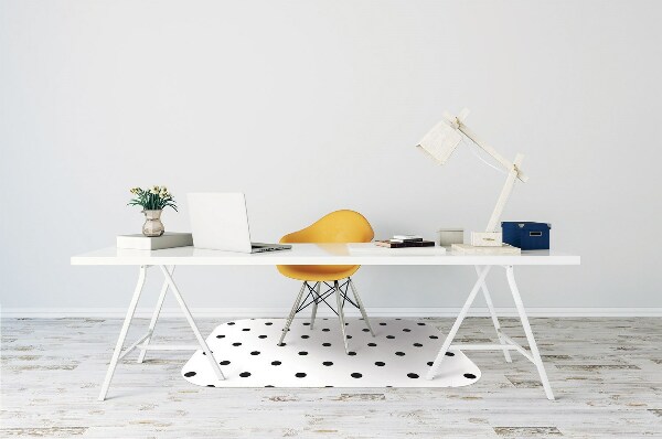 Desk chair mat Black dots