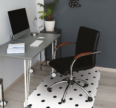 Desk chair mat Black dots