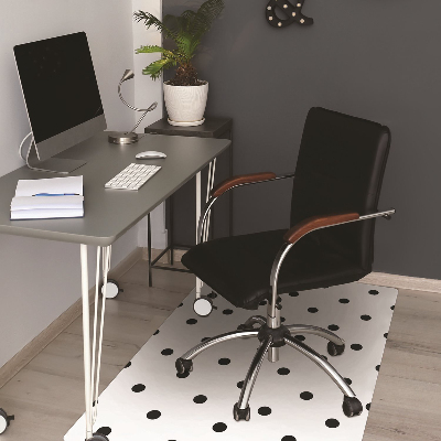 Desk chair mat Black dots