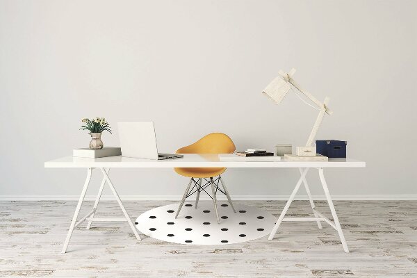 Desk chair mat Black dots