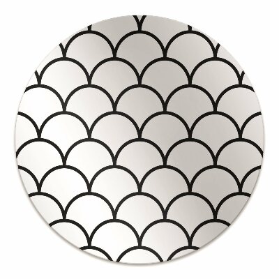 Chair mat floor panels protector scallop pattern