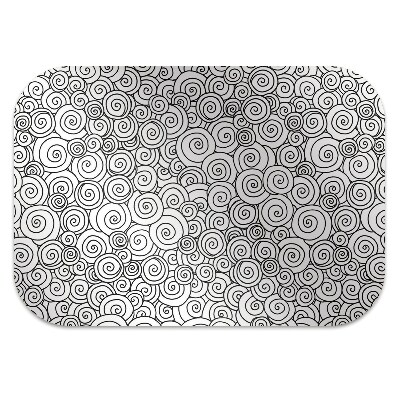 Office chair mat Black and white swirls