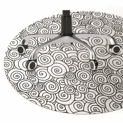 Office chair mat Black and white swirls