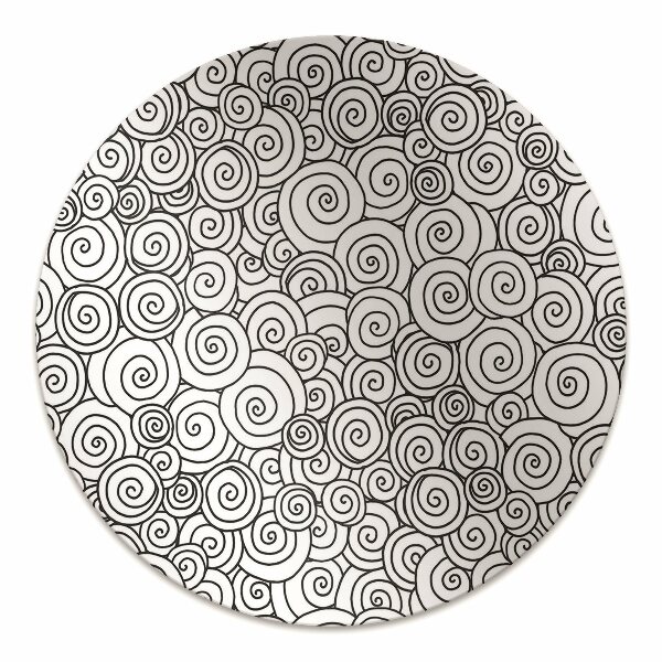 Office chair mat Black and white swirls