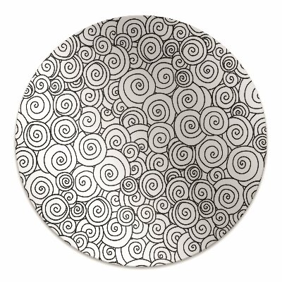 Office chair mat Black and white swirls