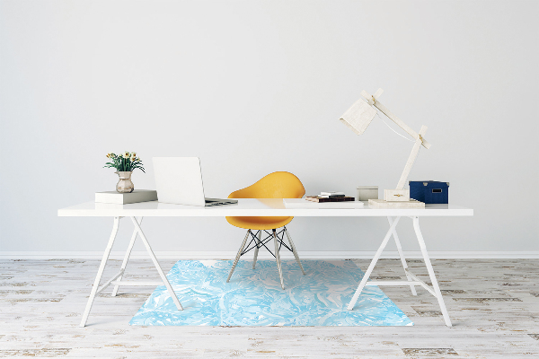 Office chair floor protector palm leaves