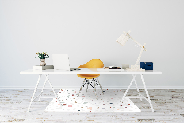 Office chair mat colored spots