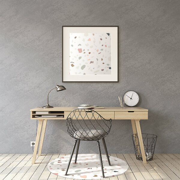 Office chair mat colored spots