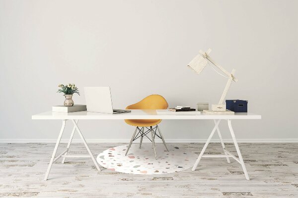 Office chair mat colored spots