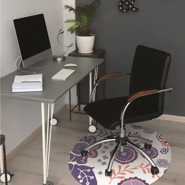 Chair mat abstract flowers
