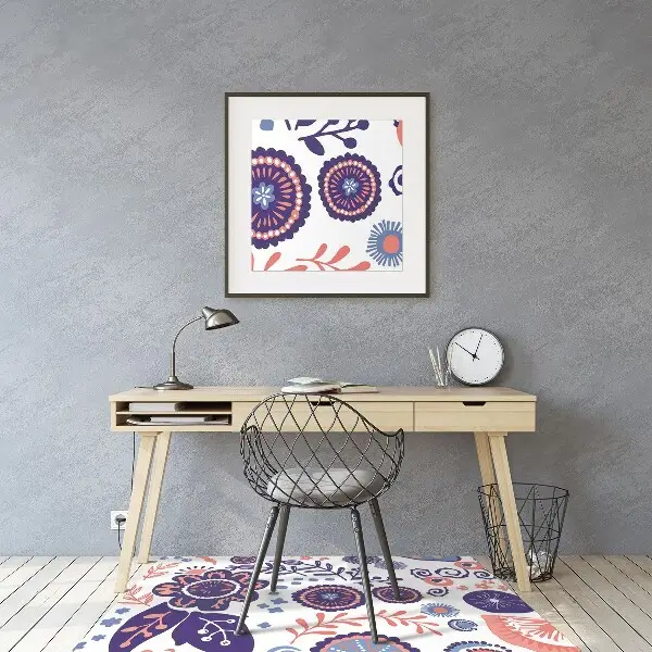Chair mat abstract flowers
