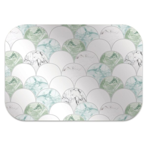 Desk chair mat scallops