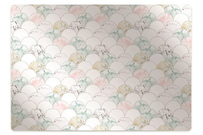 Chair mat floor panels protector pastel marble