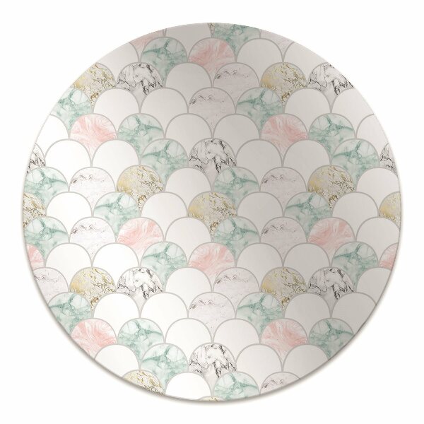 Chair mat floor panels protector pastel marble