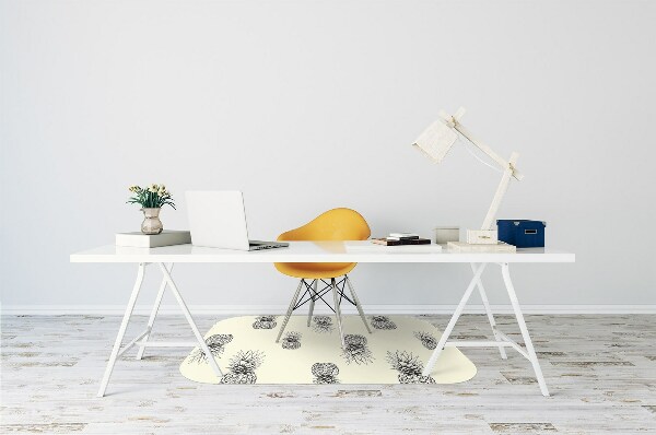 Computer chair mat pineapple pattern