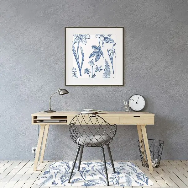 Computer chair mat wildflowers