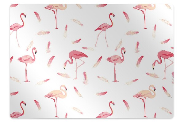 Office chair mat A flock of flamingos