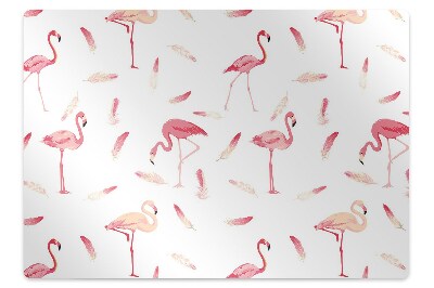 Office chair mat A flock of flamingos