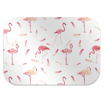 Office chair mat A flock of flamingos