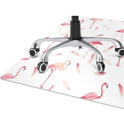 Office chair mat A flock of flamingos