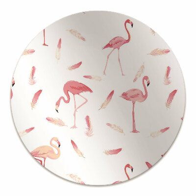 Office chair mat A flock of flamingos
