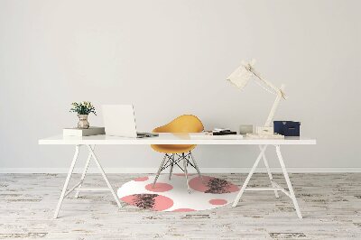 Desk chair mat pink pineapple