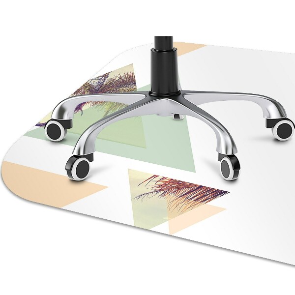 Office chair floor protector Palm trees in triangles