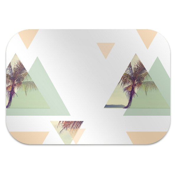 Office chair floor protector Palm trees in triangles