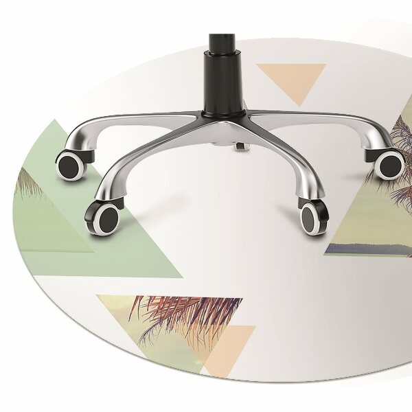 Office chair floor protector Palm trees in triangles