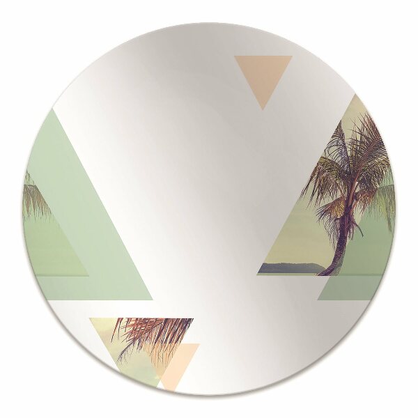 Office chair floor protector Palm trees in triangles