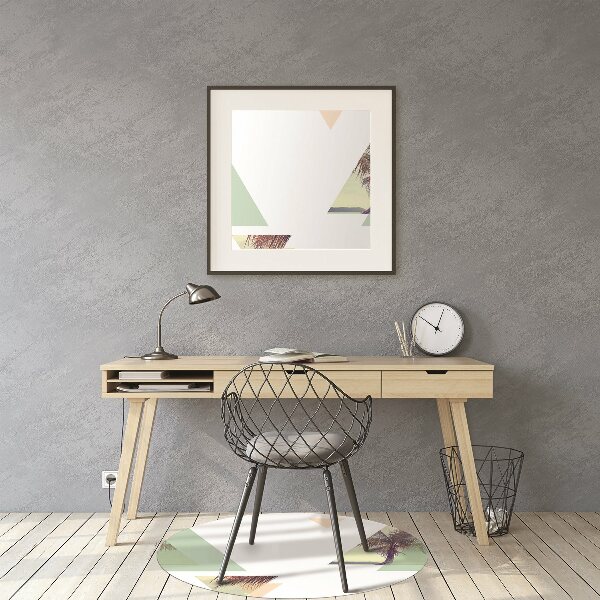Office chair floor protector Palm trees in triangles