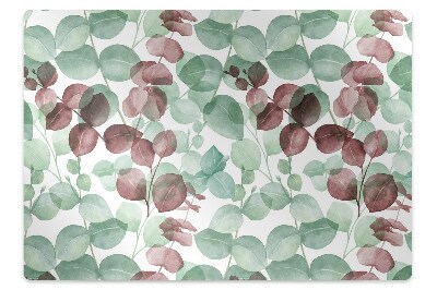 Desk chair mat floral pattern