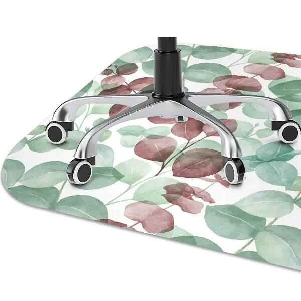 Desk chair mat floral pattern