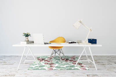 Desk chair mat floral pattern