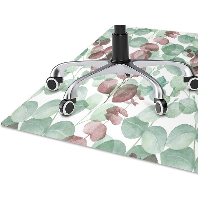 Desk chair mat floral pattern