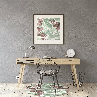 Desk chair mat floral pattern