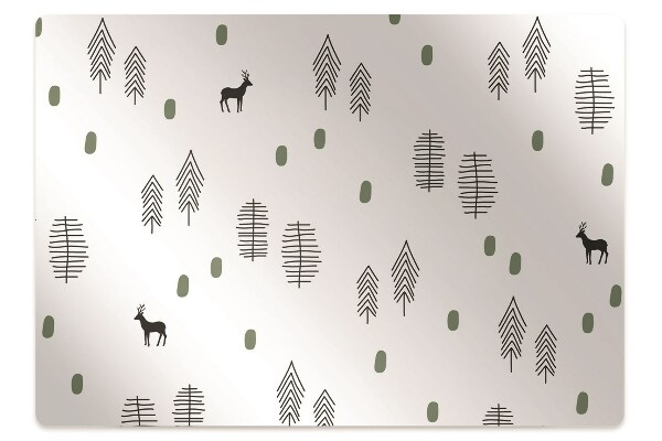 Office chair mat Deer in the forest