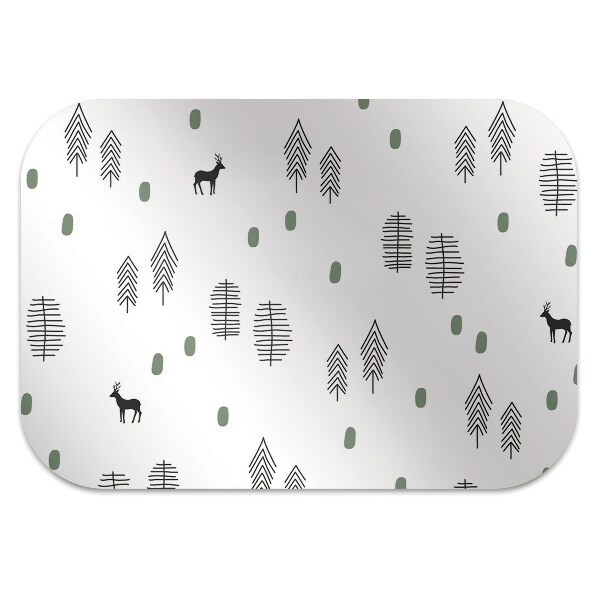 Office chair mat Deer in the forest