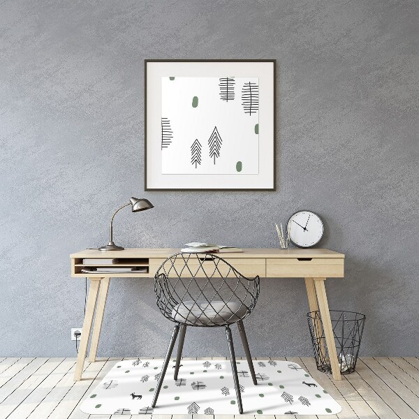 Office chair mat Deer in the forest